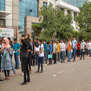 JEE advance exam records ninety five percentage attendance